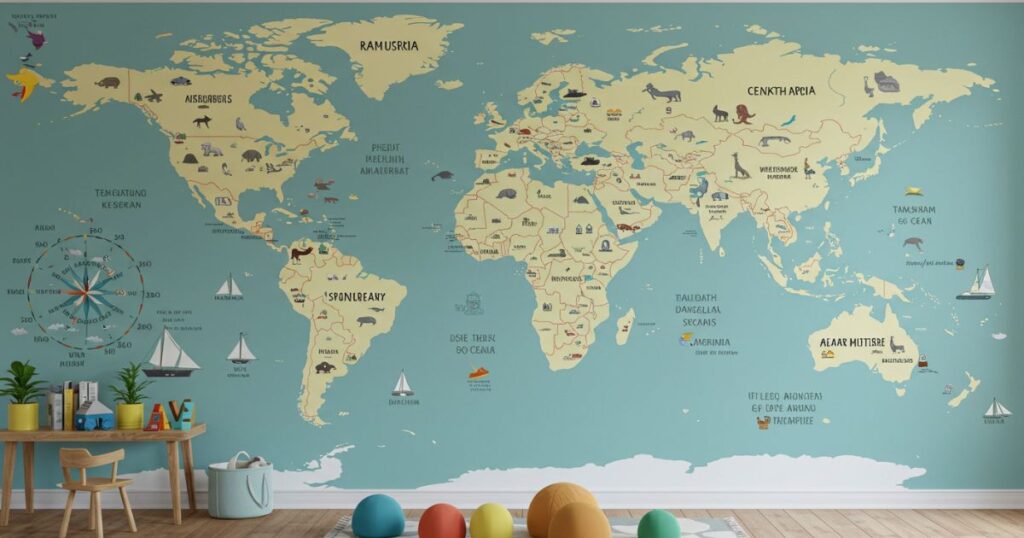 Educational Murals for kid room decor