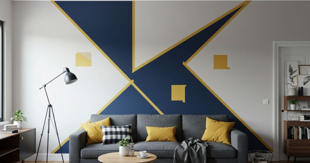 Geometric Wall Art with Painter’s Tape