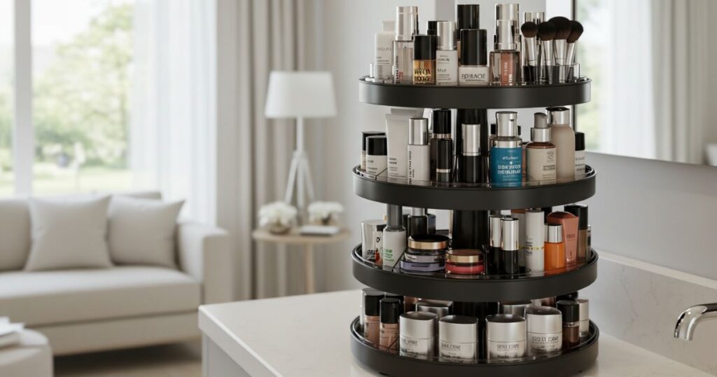 Rotating Makeup Organizers