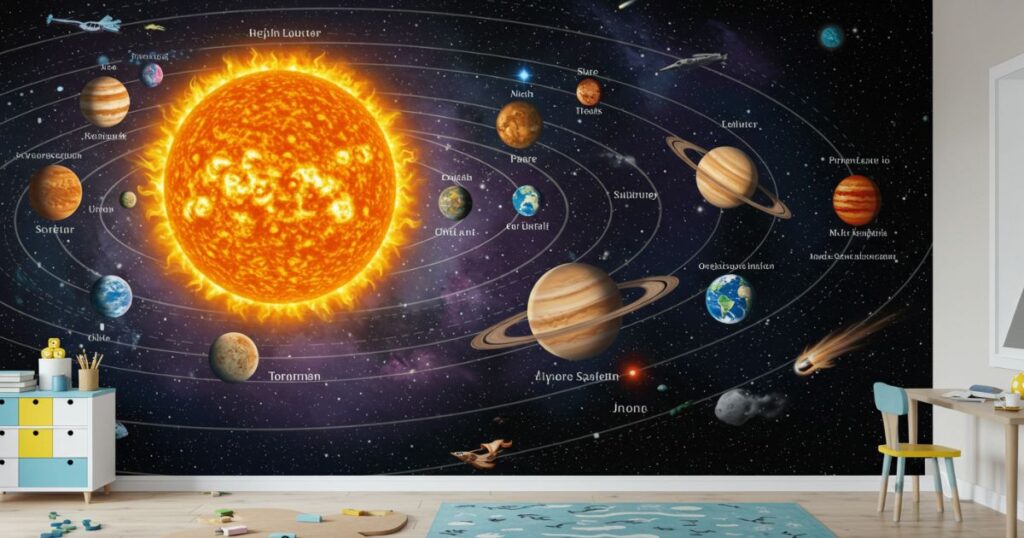 Space Exploration Murals for kid's room decor