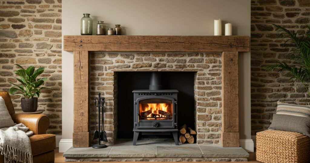 Wood and Stone for a Natural, Rustic Look