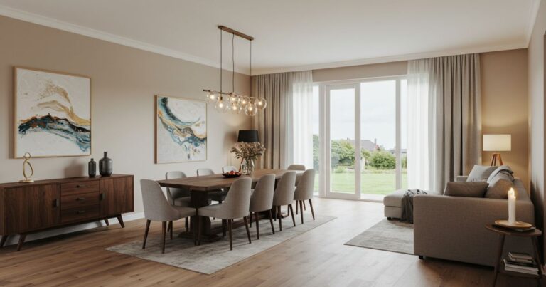 Spacious Dining Room with Open Layout and Easy Flow